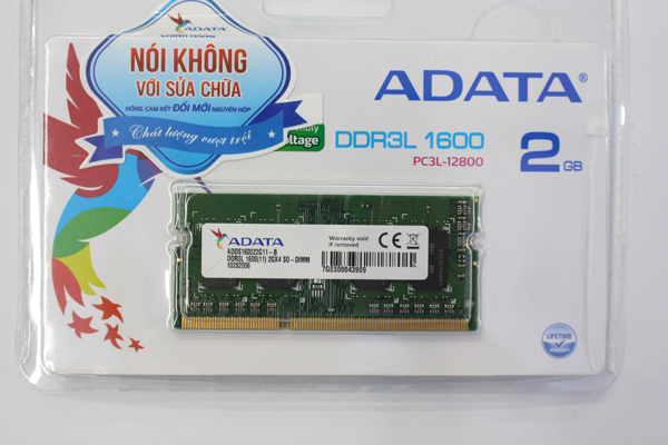 Ram Notebook Adata 2GB DDR3L 1600Mhz